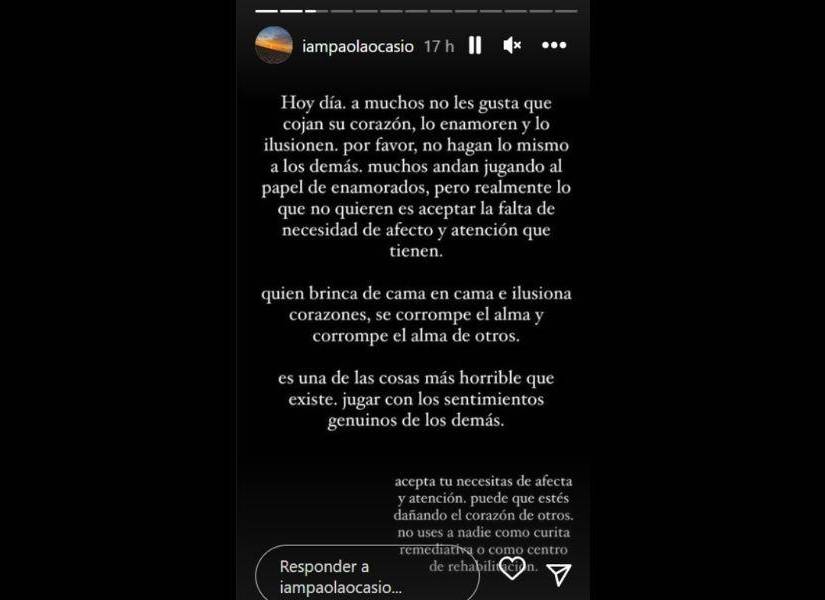 Captura de pantalla del controversial mensaje publicado por Paola, hermana del exitoso cantante puertorriqueño, Rauw Alejandro, en una imagen de archivo.