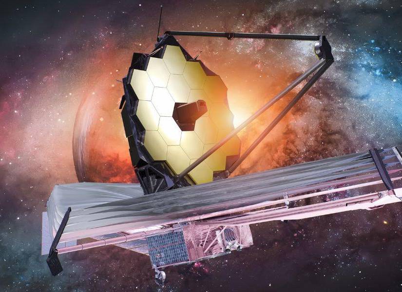 Telescopio James Webb, el artefacto espacial que captó la imagen de las dos estrellas que están naciendo en la inmensidad del espacio exterior.