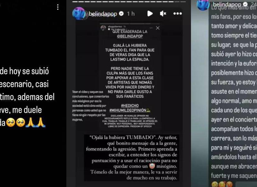 Cuenta de Instagram de Belinda.