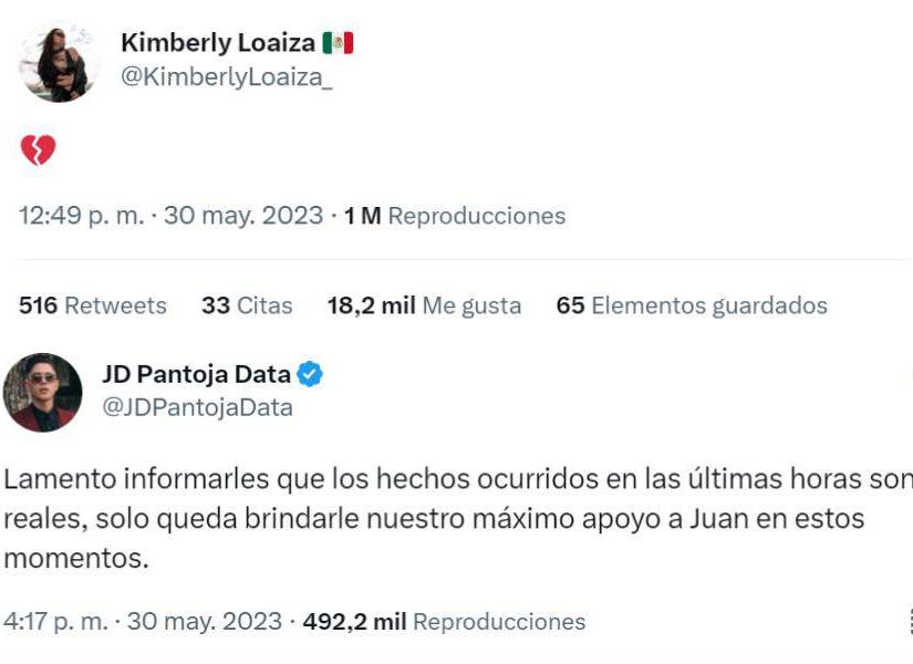 Captura de pantalla de los tuits.