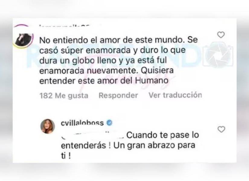 Comentario de Carmen Villalobos en una imagen de archivo.
