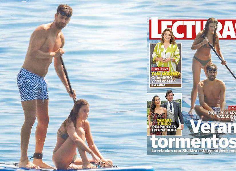 Gerard Piqué junto a Clara Chía Marti, mientras disfrutan de sus vacaciones en Croacia, en una imagen de archivo.