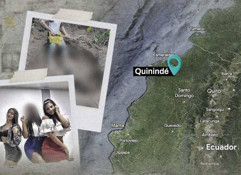 En la foto solo aparece dos de las víctimas, a la derecha, Yuliana y a la izquierda, Nayeli. La chica de en medio está viva y sería oriunda de Venezuela.