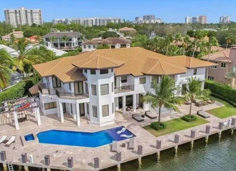 Imagen de la mansión de Lionel Messi en Fort Lauderdale, cerca de Miami.