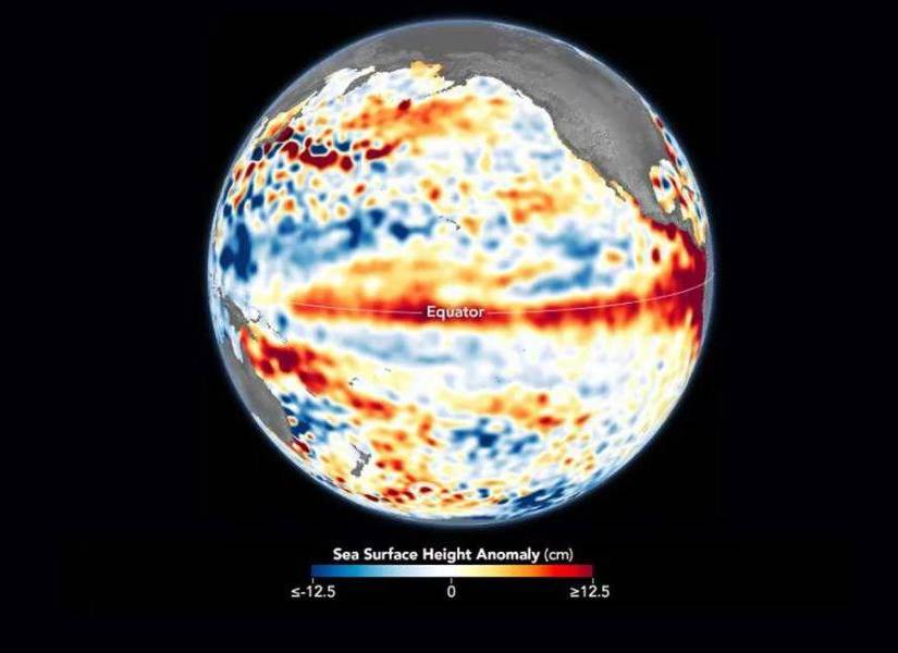 Fenómeno de El Niño captado por satélites.
