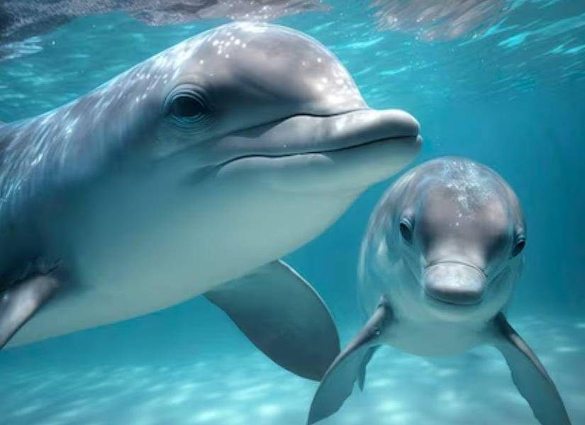 Delfines en una imagen de archivo.
