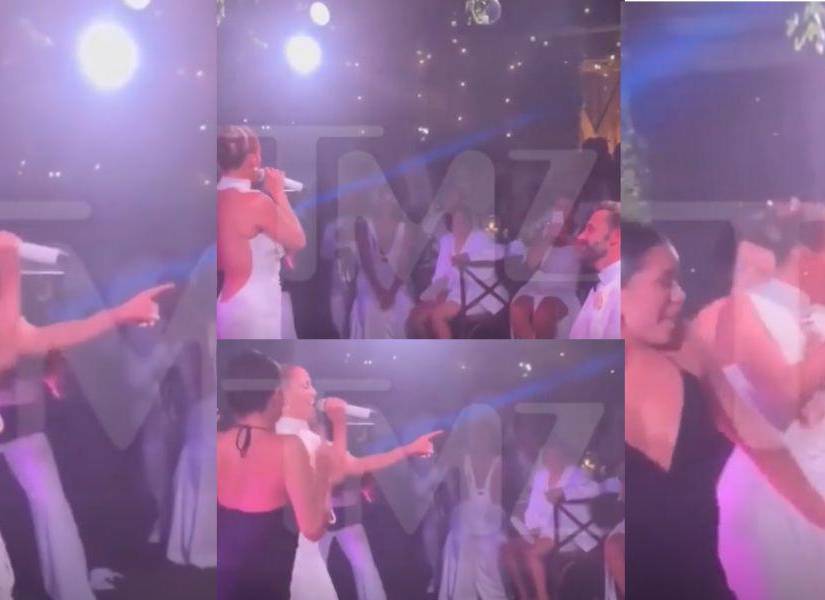 Capturas de pantalla del video filtrado de la boda entre Jennifer López y Ben Affleck.