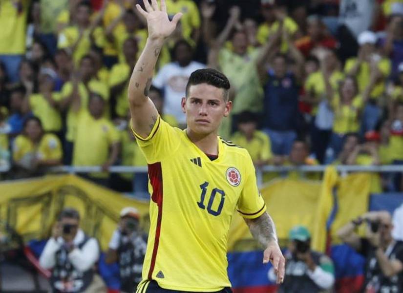 James Rodríguez con la selección colombiana