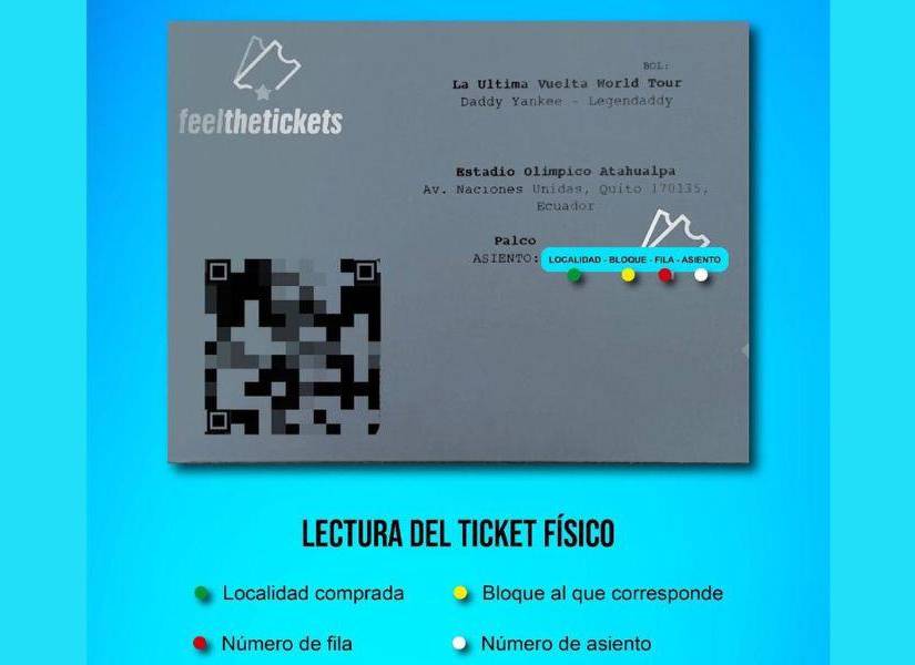 Imagen de las redes sociales que indican la forma en que los asistentes podrán leer los detalles de la entrada.