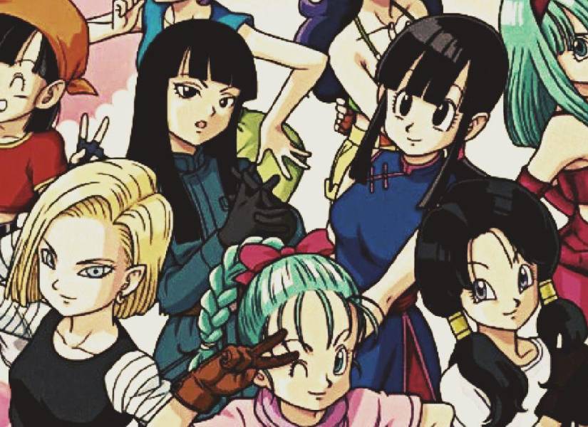 Parte de los personajes femeninos de las distintas sagas de Dragon Ball.