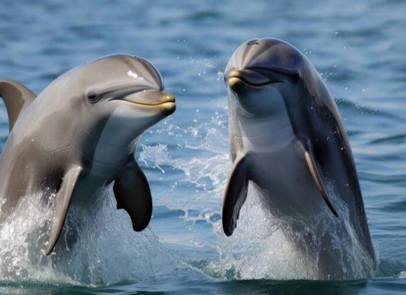 Imagen referencial a delfines.