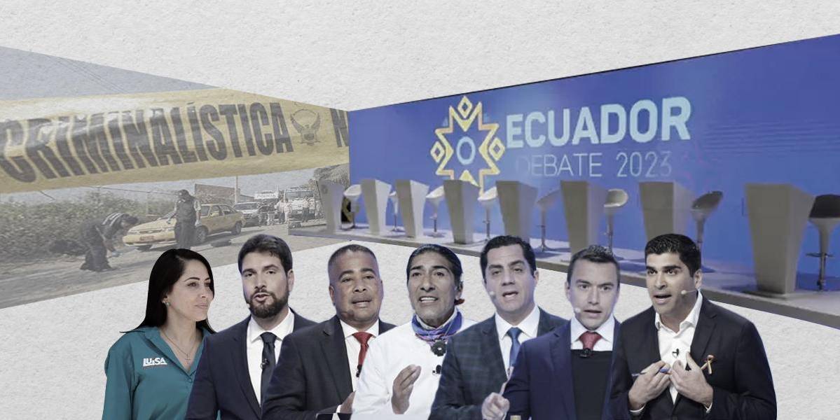 Elecciones Ecuador 2023: la seguridad, el tema opacado en el debate por interrupciones y confusiones