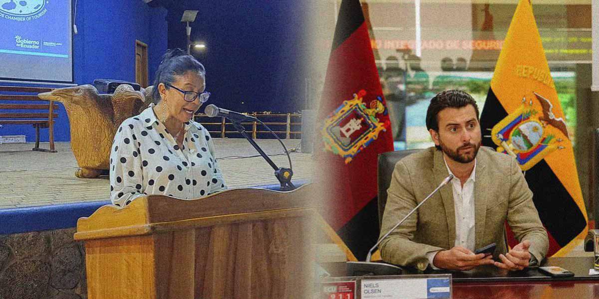 Galápagos: el Ministro de Turismo y la alcaldesa de Santa Cruz tuvieron un enfrentamiento en sesión con alcaldes
