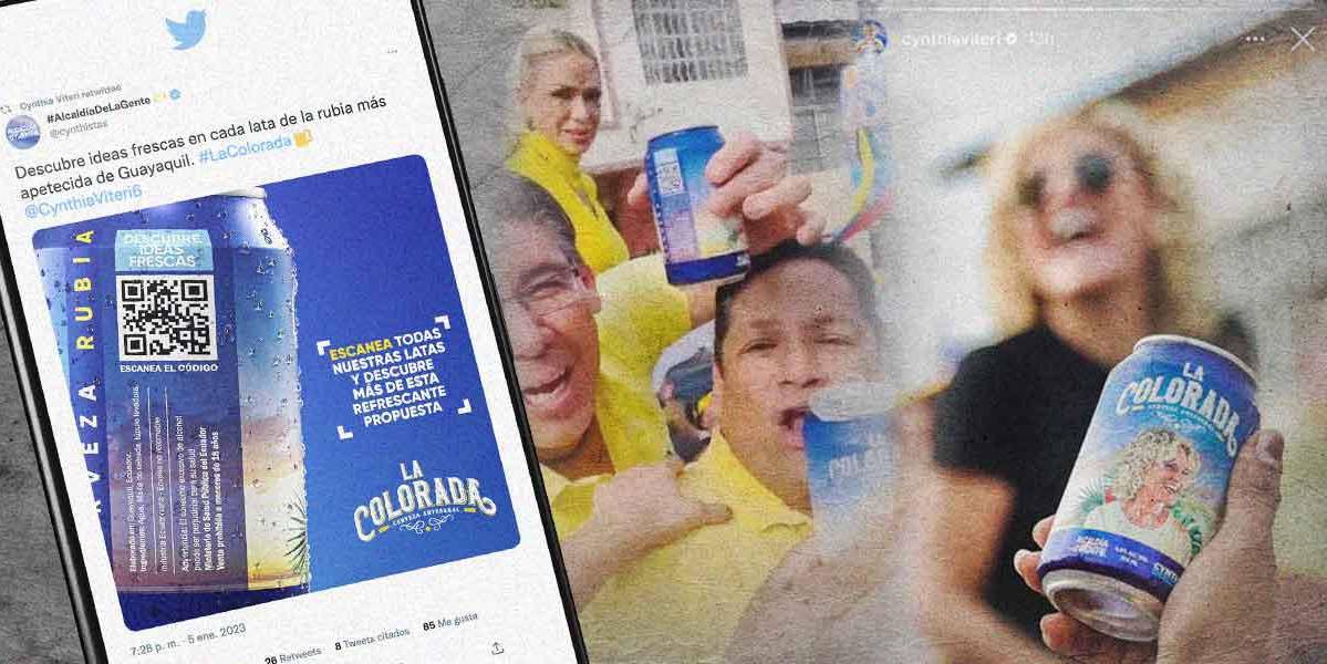 'La Colorada', cerveza con el rostro de Cynthia Viteri, motiva investigación del CNE