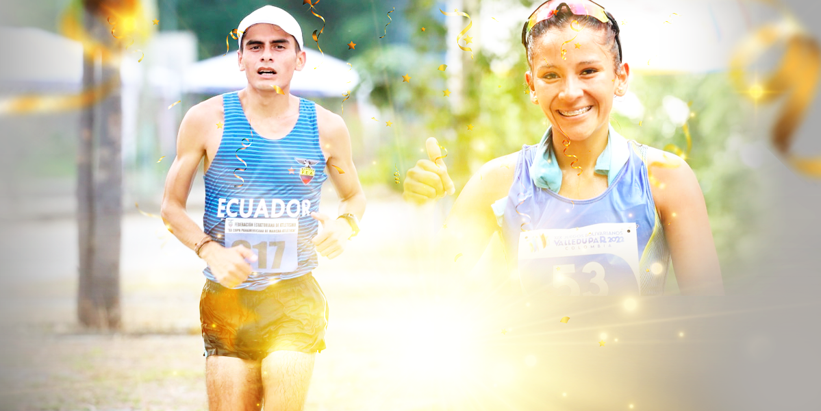 Juegos Bolivarianos: Karla Jaramillo y Jordy Jiménez se llevan la medalla de oro en 20 km marcha