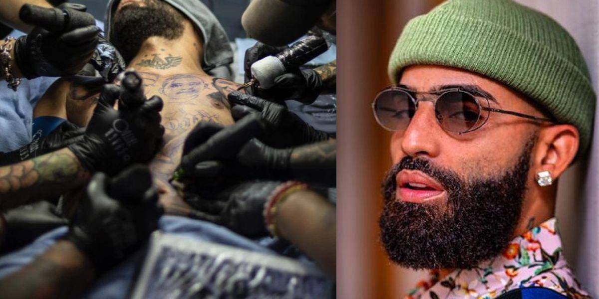 Arcángel usa anestesia general dos días seguidos para tatuarse a su hermano fallecido