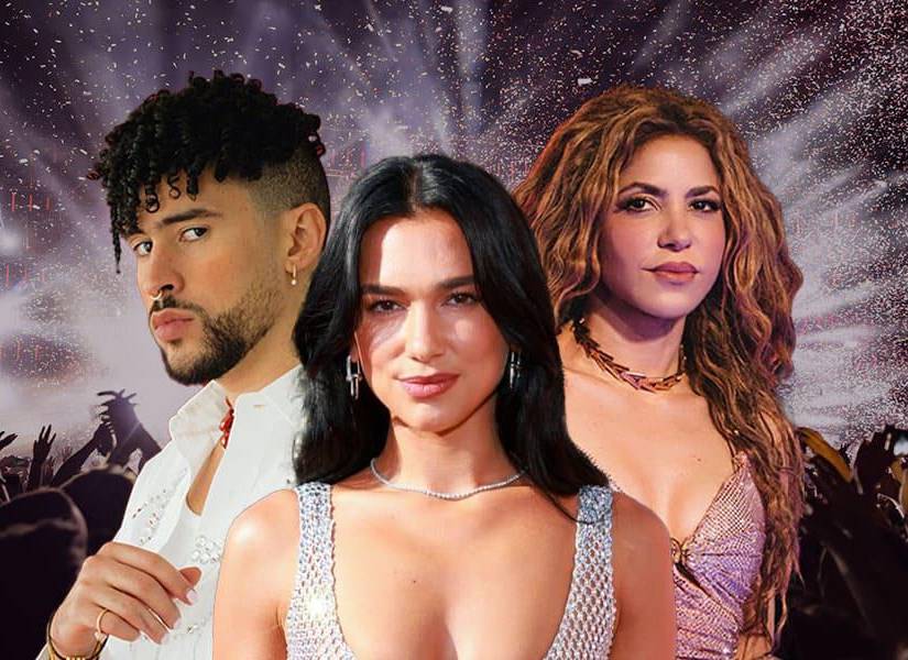 Bad Bunny, Dua Lipa y Shakira son las principales estrellas pop que han anunciado conciertos en América Latina como parte de sus giras mundiales.