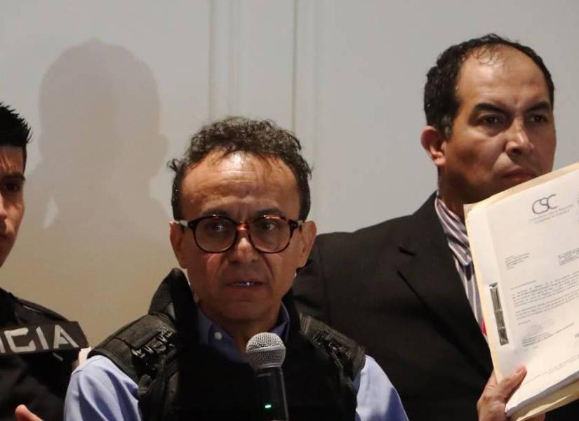 Christian Zurita denunció irregularidades en el contrato en una rueda de prensa el pasado 16 de agosto de 2023.