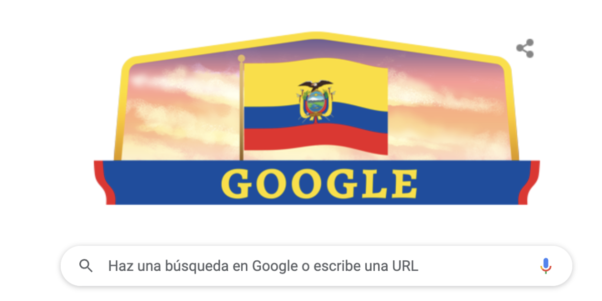 Google celebra el Primer Grito de la Independencia en Ecuador con un 'doodle'