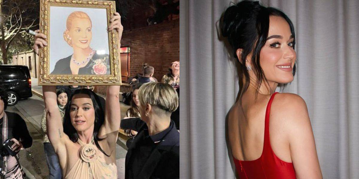 Katy Perry fue recibida en Argentina con un cuadro de Eva Perón y el gesto se volvió viral