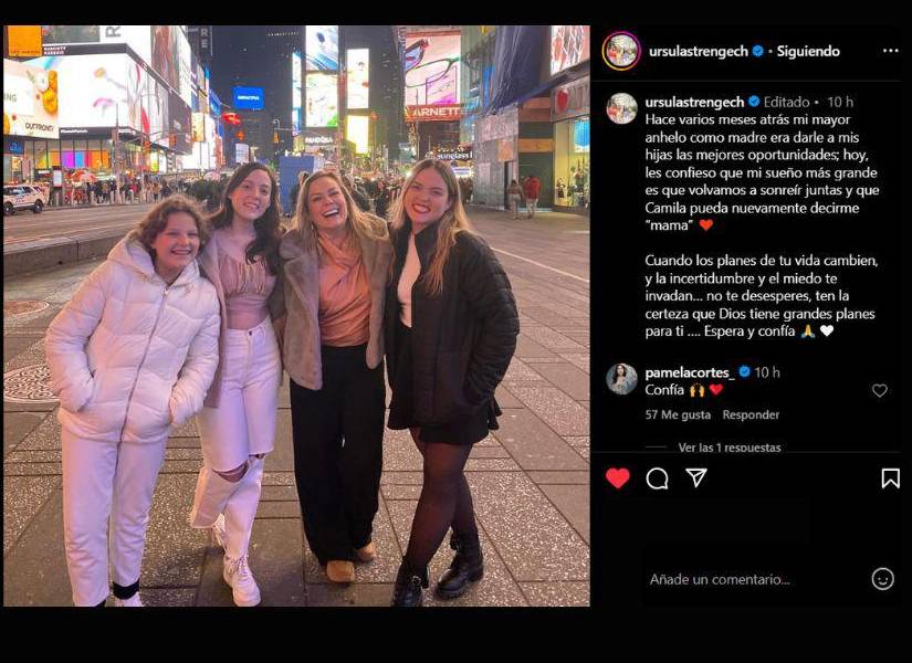 Publicación de Úrsula Strenge en Instagram.