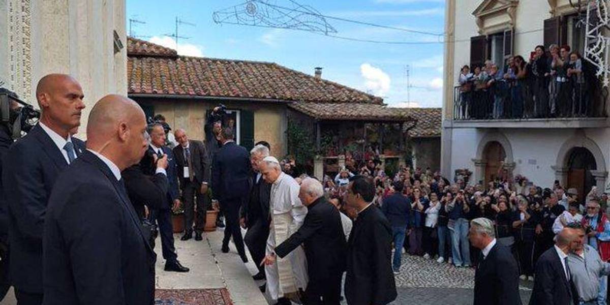 El papa León XIV visitó un santuario agustino en su primera salida fuera de Roma