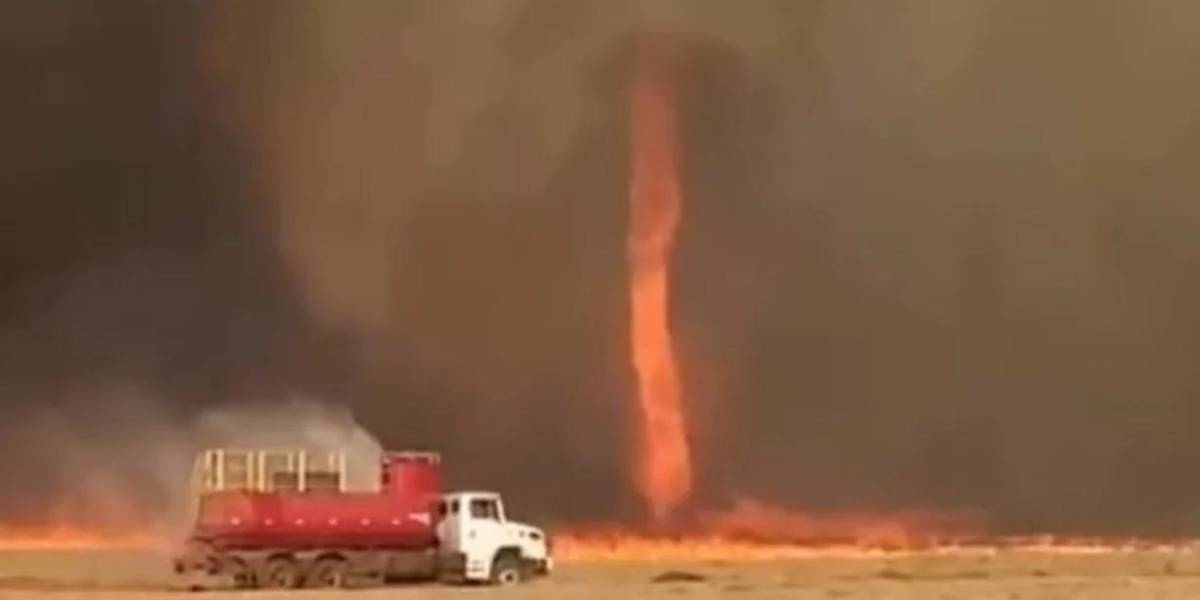 Video | Un tornado de fuego arrasa sembríos en medio de incendio en São Paulo, Brasil