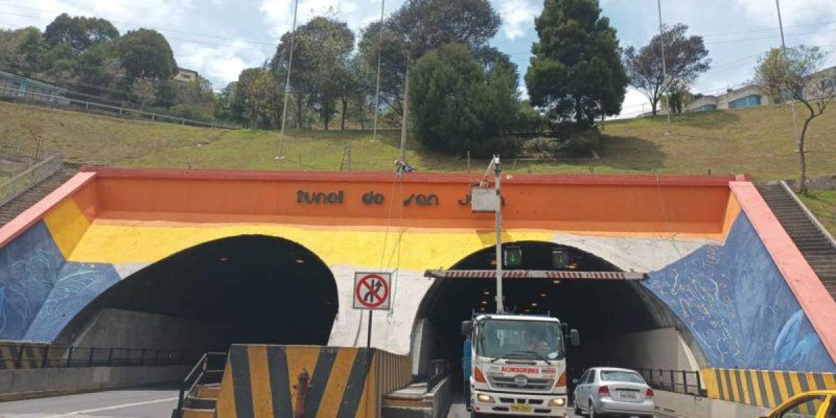 Quito: por trabajos de mantenimiento habrá cierres parciales en el túnel de San Juan