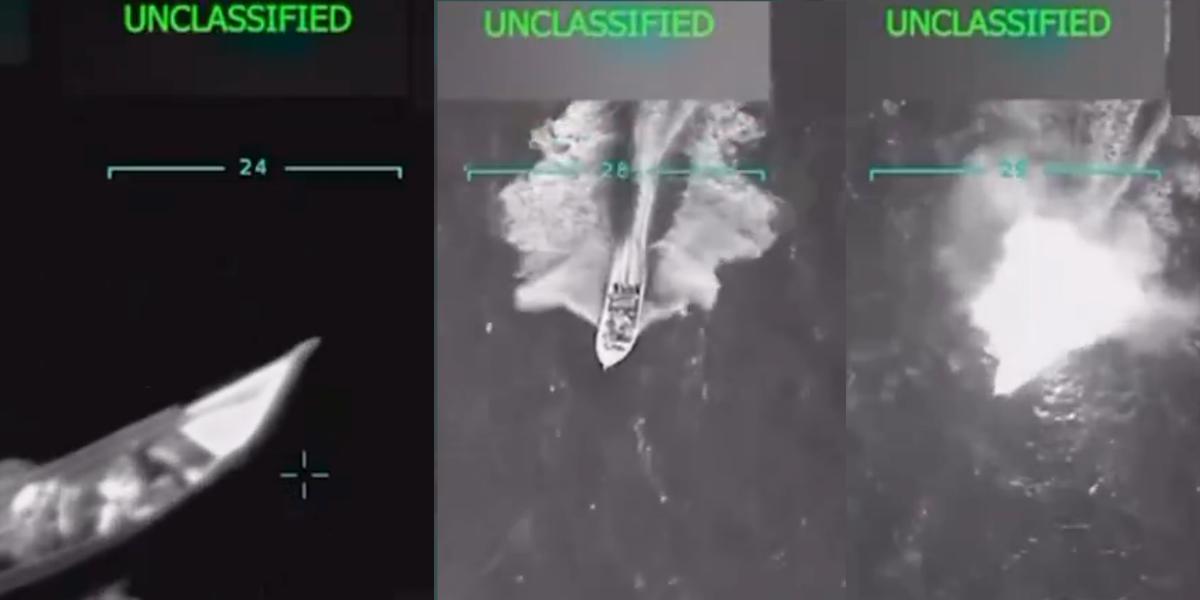 EE. UU. difunde video de ataque militar contra lancha en el Caribe, pero Venezuela afirma que es falso