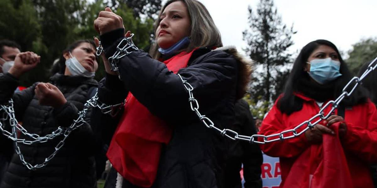 Primera movilización por el Día del Trabajo sin uso obligatorio de la mascarilla