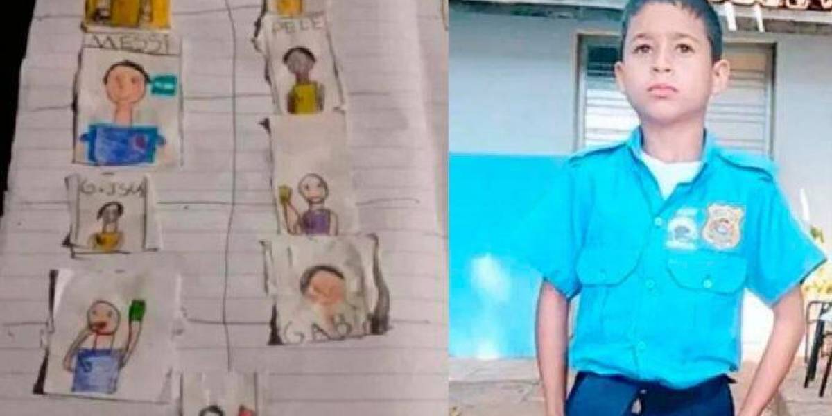 Niño brasileño dibujó su propio álbum del Mundial al no poder adquirirlo