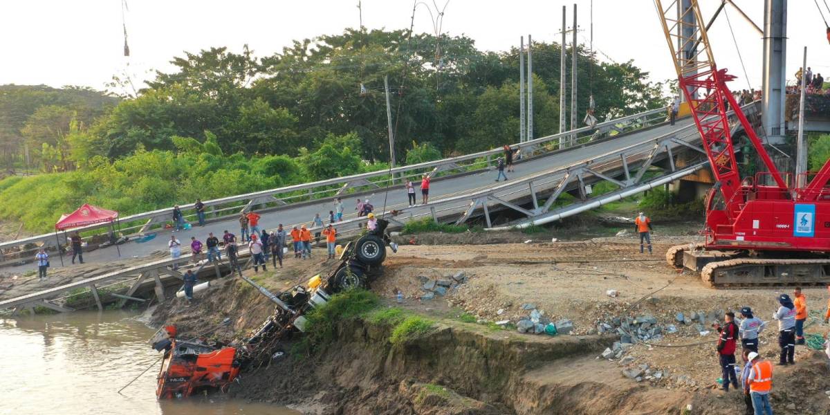 Marcela Aguiñaga confirma la recuperación del cuerpo de la quinta víctima del colapso del puente de Daule