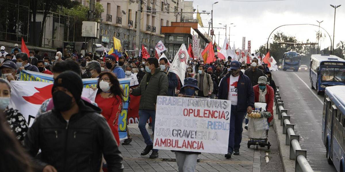 Frente Popular respaldará las protestas del lunes de agricultores en Ecuador