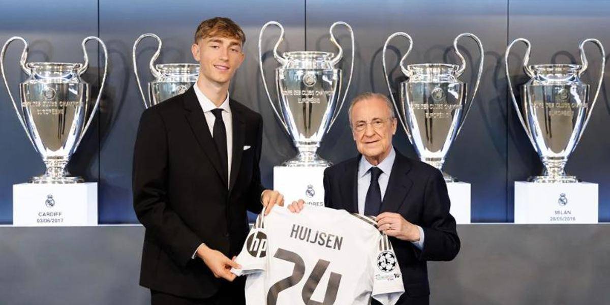 Dean Huijsen es presentado por el Real Madrid