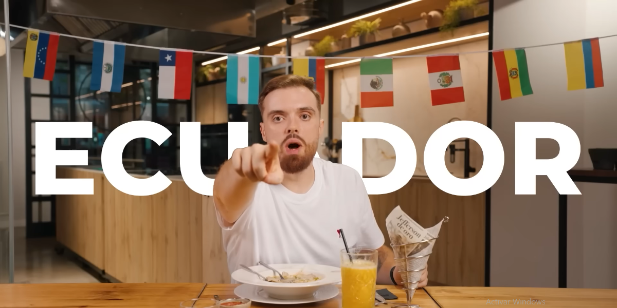 Ibai Llanos prueba el encebollado preparado por chef ecuatoriano y su reacción se hace viral