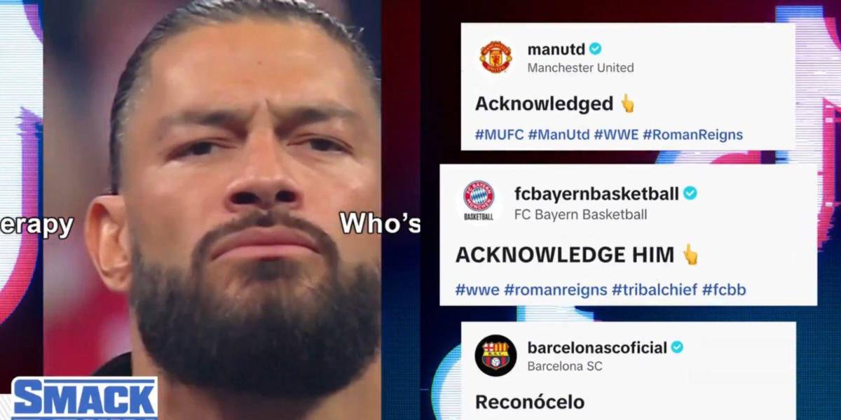 Barcelona SC aparece en la WWE para apoyar a Roman Reigns en su campeonato