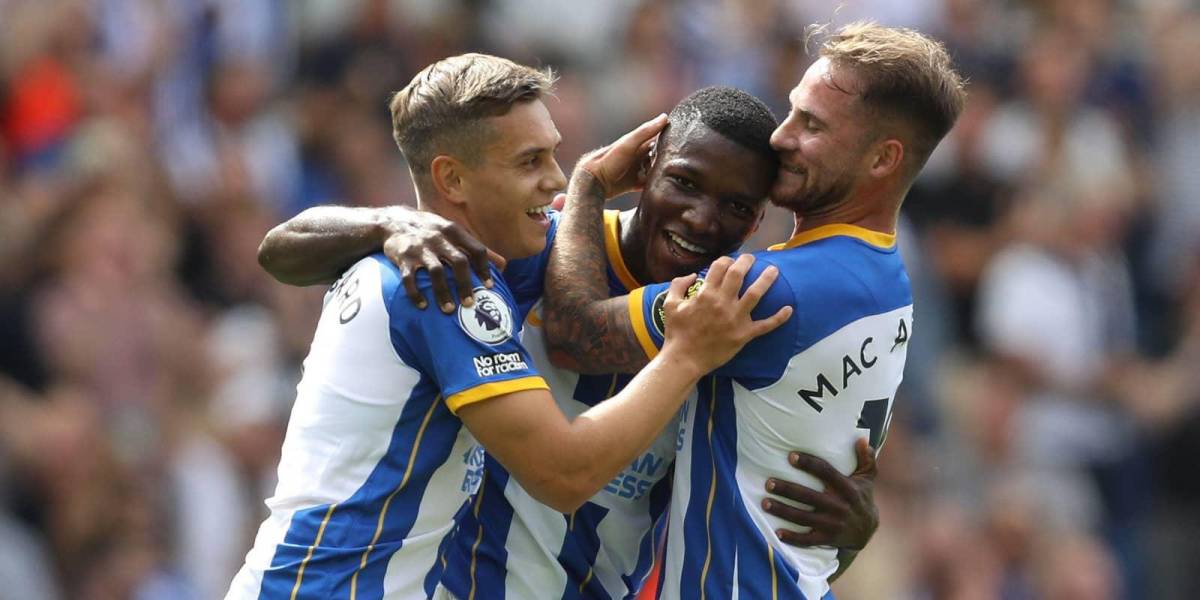 El Brighton y el Leeds firman un intenso empate con Moisés Caicedo y Pervis Estupiñán en cancha