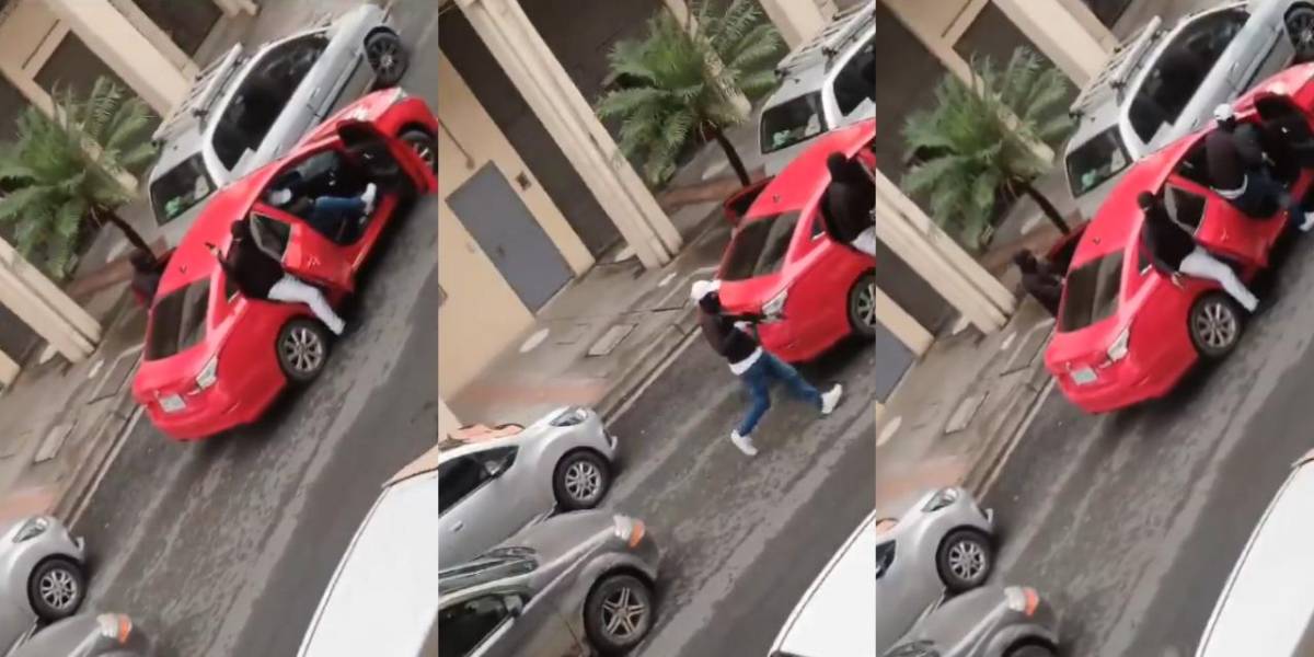 Ocho sujetos asaltaron un banco en Durán