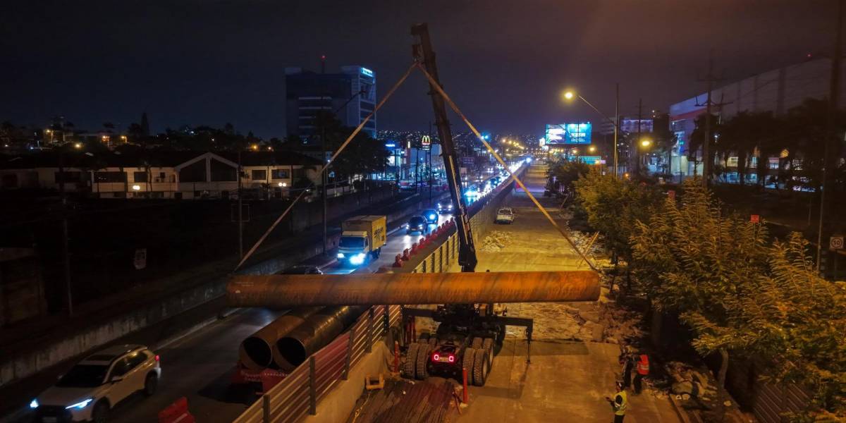 Se reanuda la construcción de los pasos elevados en Ceibos, norte de Guayaquil
