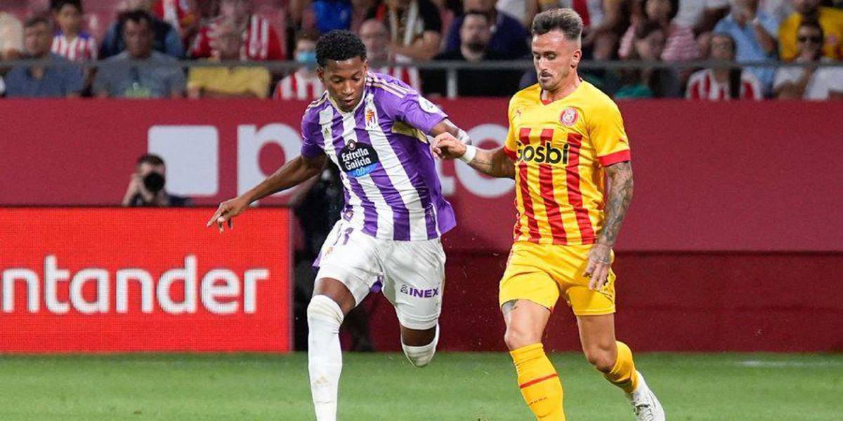 Gonzalo Plata estuvo presente en la derrota del Valladolid ante el Girona