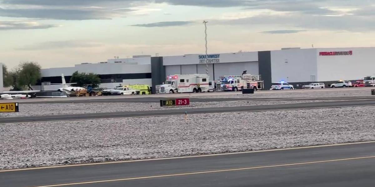 Un muerto y cuatro heridos tras choque de aviones en un aeropuerto de Arizona, Estados Unidos