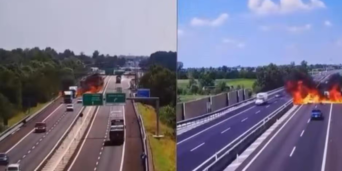 Tragedia en el aire: Una avioneta se estrella en autopista de Italia y causa dos muertes