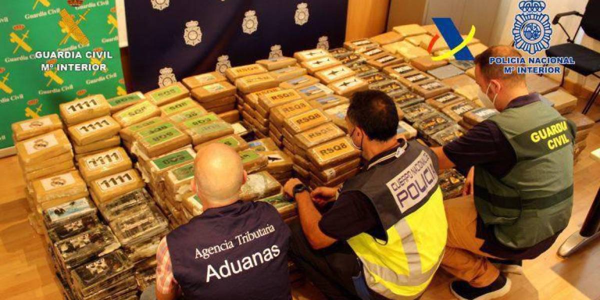 Caen en España dos bandas acusadas de traficar cocaína desde Ecuador