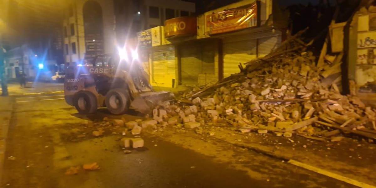 Una vivienda colapsó en Cotocollao, en el norte de Quito