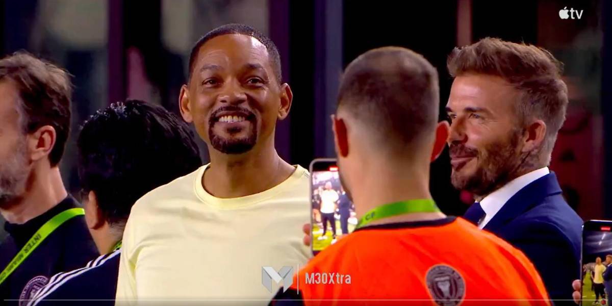 El abrazo entre Will Smith y Lionel Messi en el estadio del Inter Miami