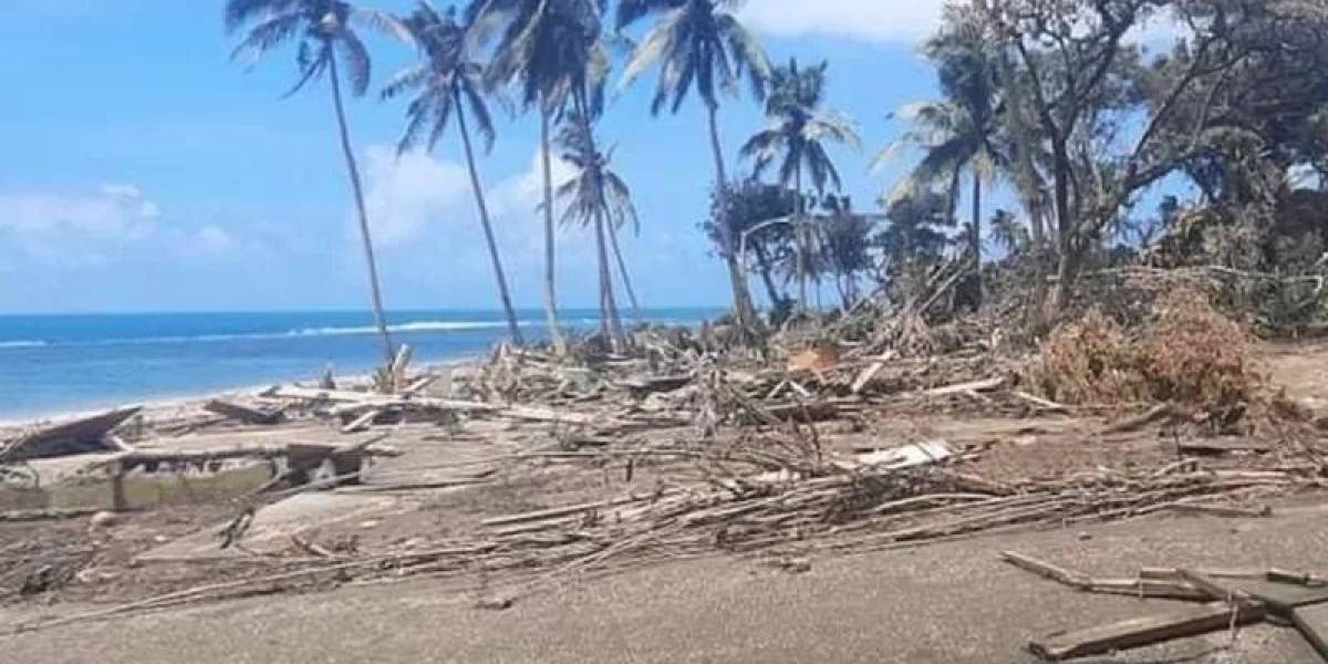 Tonga: las nuevas imágenes que muestran la destrucción que dejó la erupción y posterior tsunami en la isla