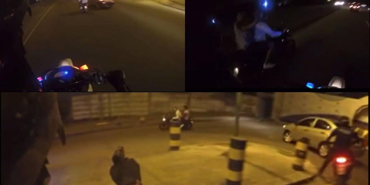 Dos sujetos son detenidos tras impresionante persecución policial por la vía Perimetral