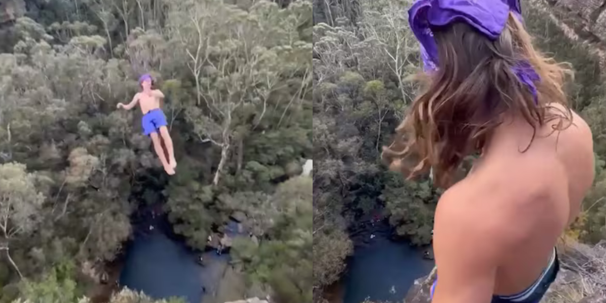 Un joven saltó desde 42 metros para romper un récord pero casi termina en tragedia