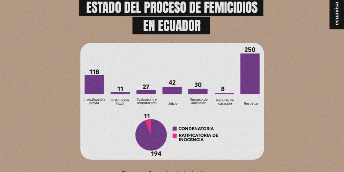 En siete años solo el 40% de los casos de femicidio en Ecuador han recibido sentencia