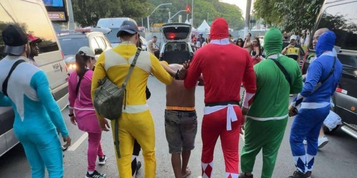 Policías de Brasil se disfrazaron de Power Rangers para atrapar a delincuentes